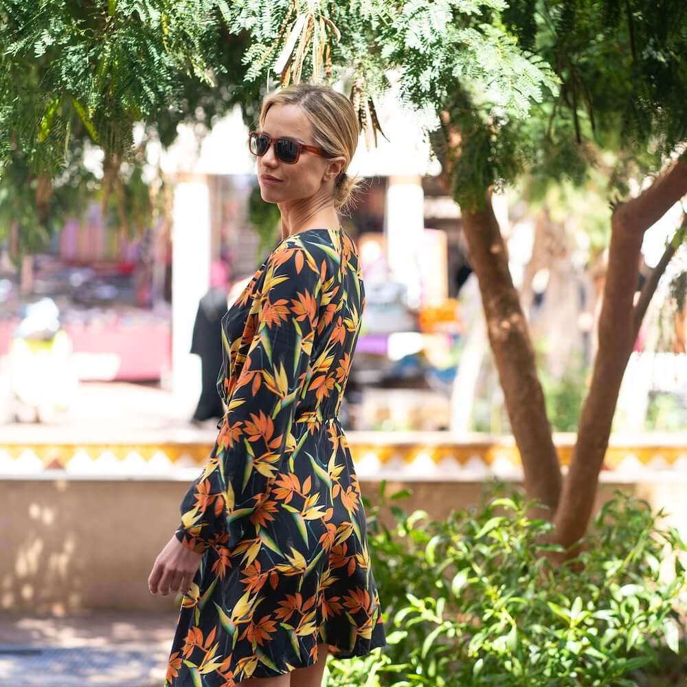 Seay / Abito Corto Nero Bird of Paradise 50% di sconto per tempo limitato
