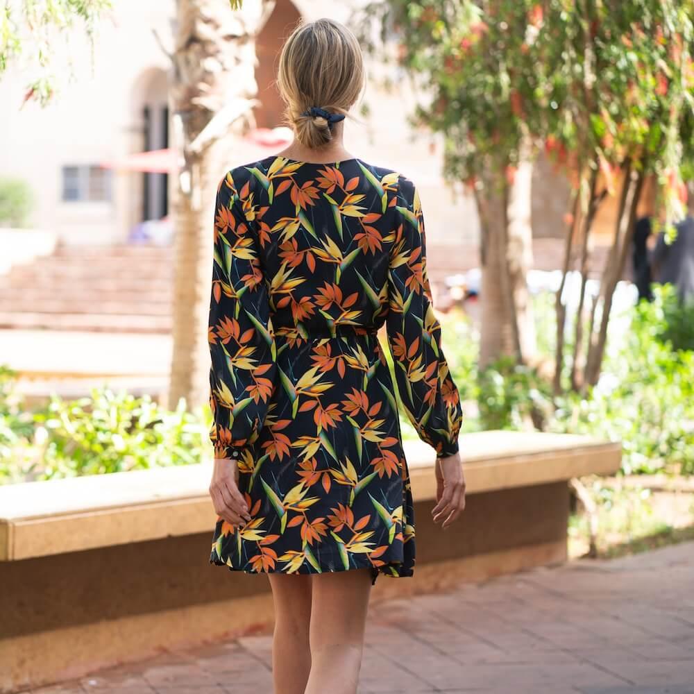 Seay / Abito Corto Nero Bird of Paradise 50% di sconto per tempo limitato