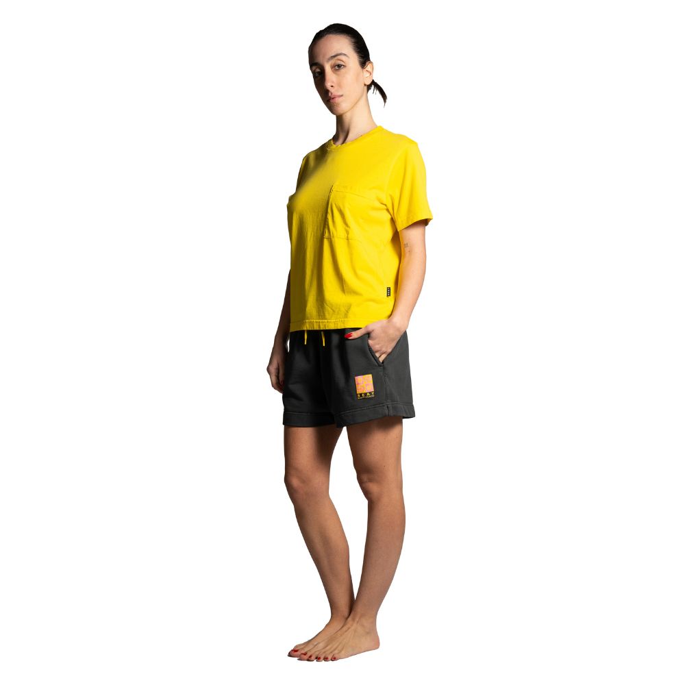 Seay / Pantalone Corto in Felpa Nero Symbols Convenienza
