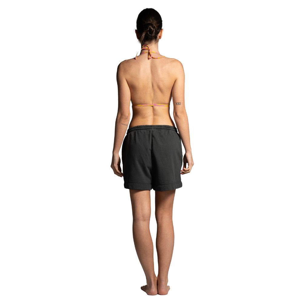 Seay / Pantalone Corto in Felpa Nero Symbols Convenienza