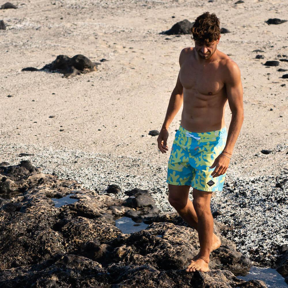 Seay / Swim Boxer Medio Giallo Blu Corallo Presa