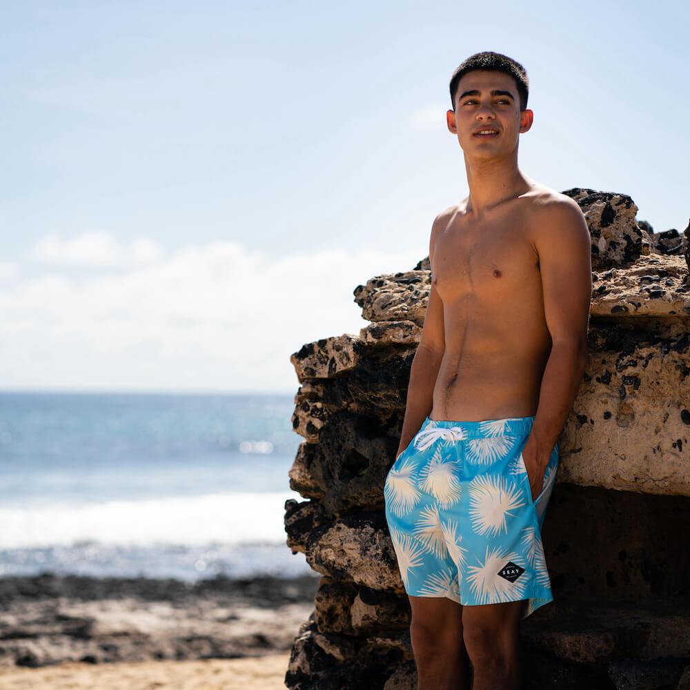 Seay / Swim Boxer Medio Azzurro Soffioni Sconto