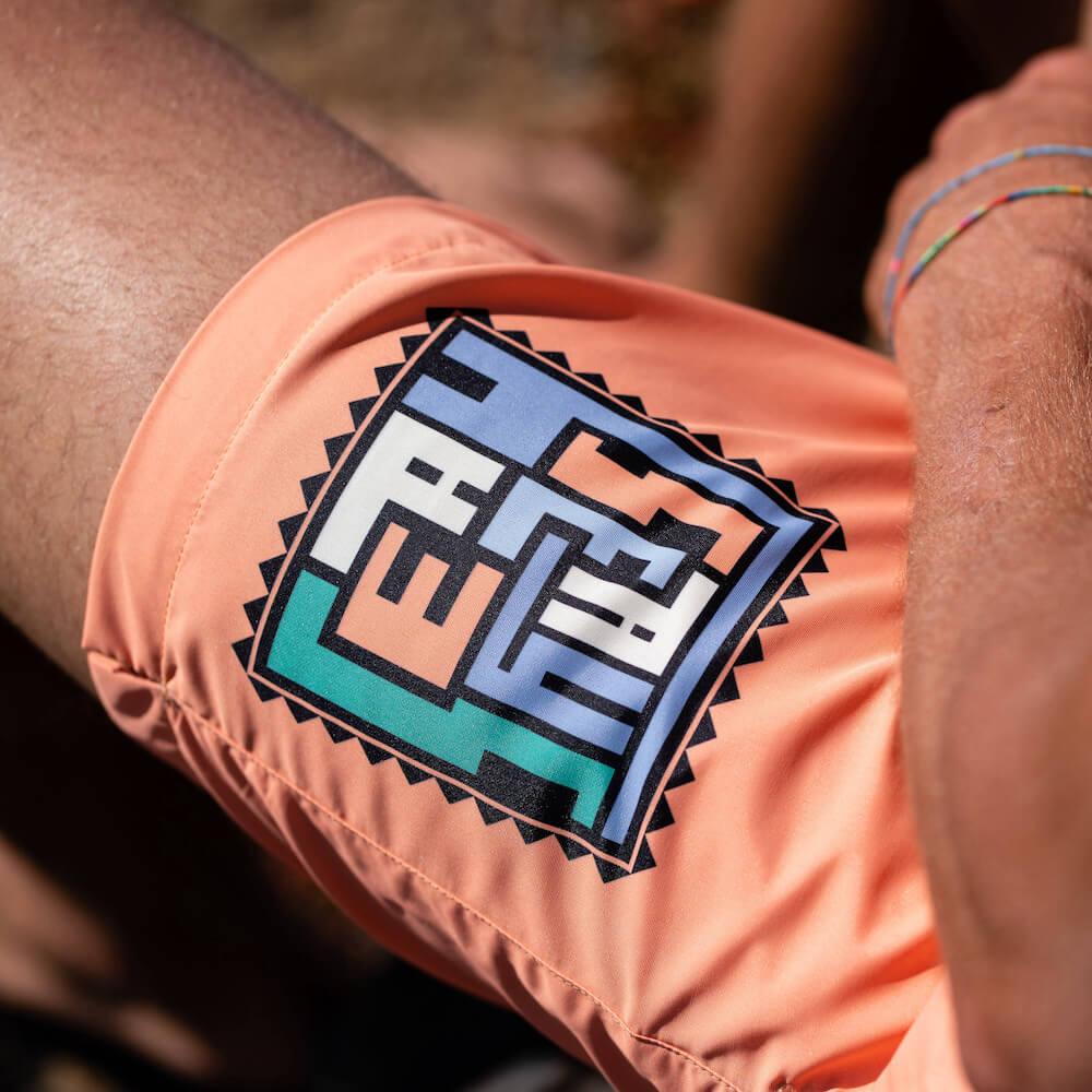 Seay / Swim Boxer Medio Arancio Akaup In Vendita