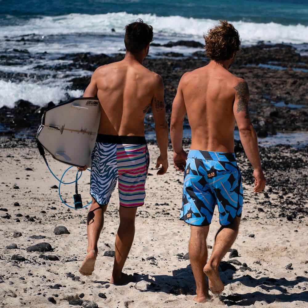 Seay / Boardshort Nero Blu Foglie Banano Alapai Saldi
