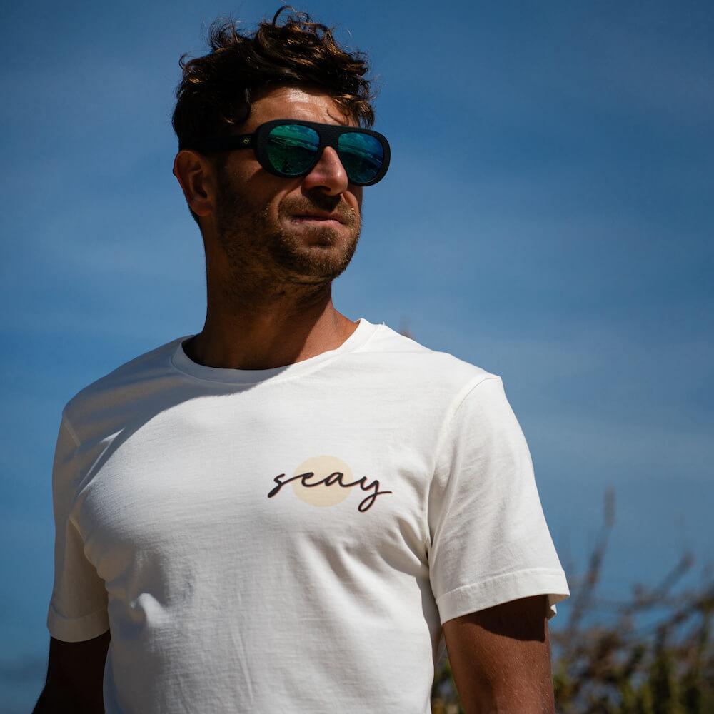 Seay / T-Shirt Bianco Naturale Kaleo Saldi Di Fabbrica