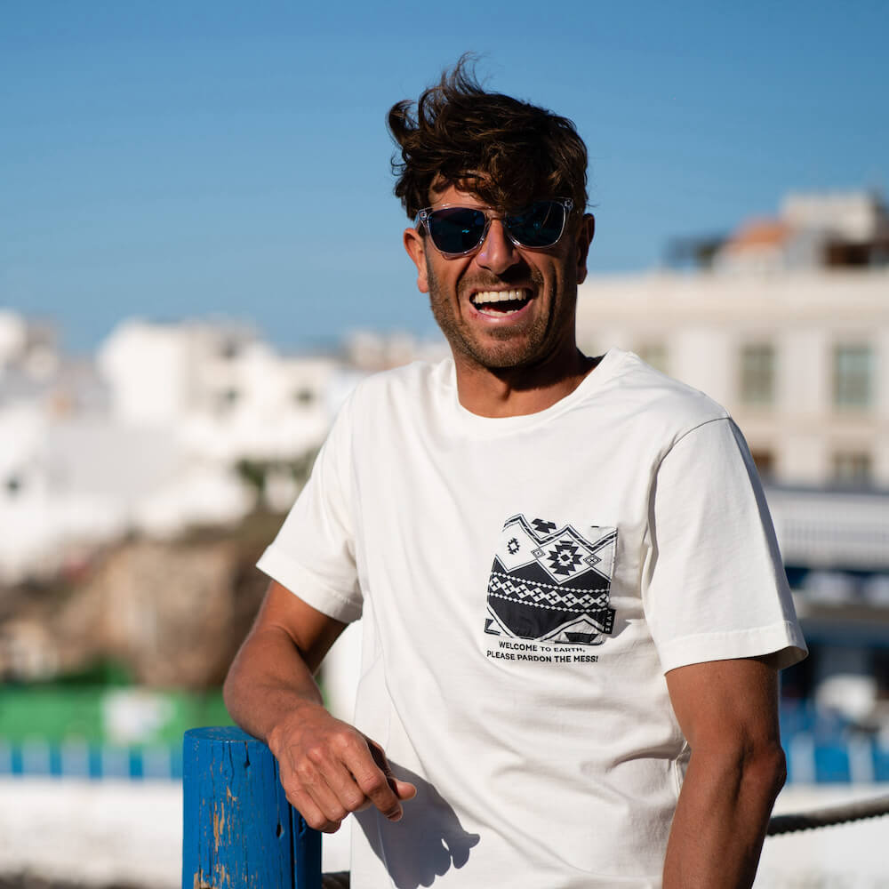 Seay / T-Shirt Bianco Naturale Kaleo Unisex Nuova
