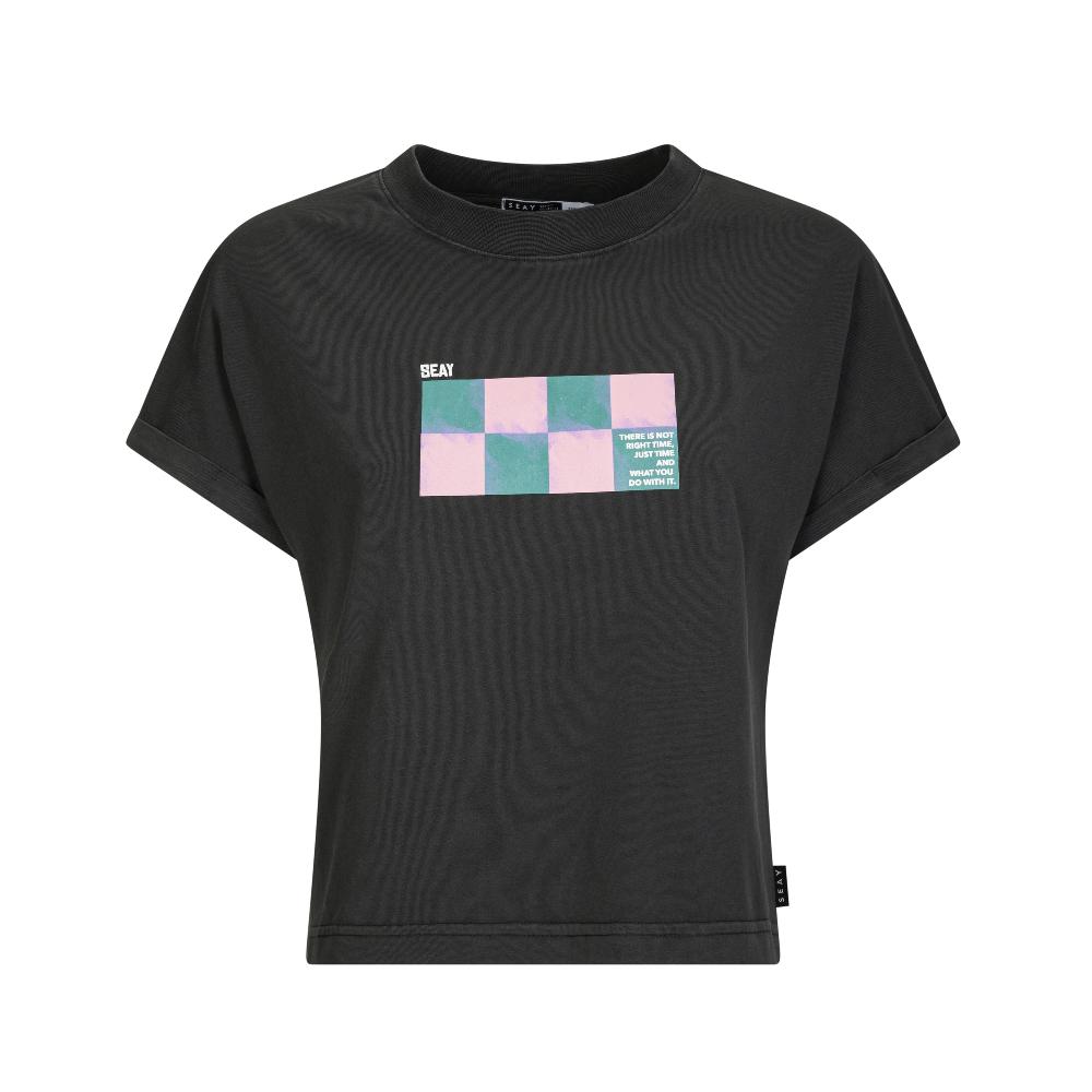 Seay / Crop T-Shirt Nera Kanoa Hotsell