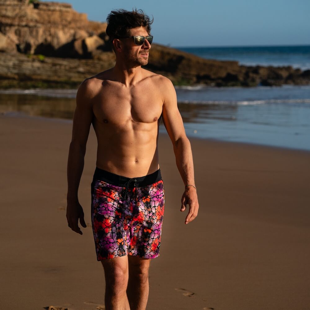 Seay / Boardshort Nero Zebra & Giraffa Promozione Limitata