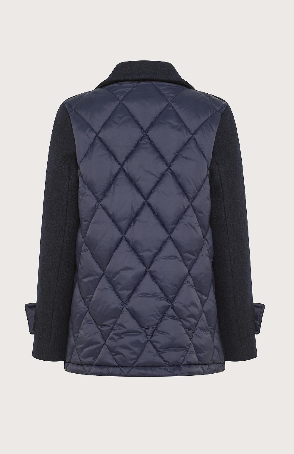 Seventy Cappotto corto doppiopetto bimateriale - Col. Blu In Saldo