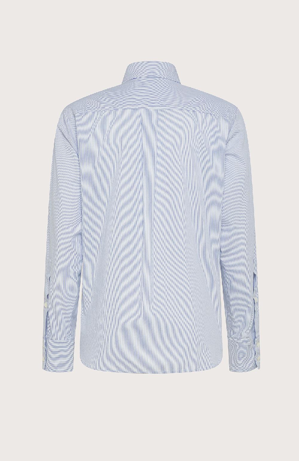 Seventy Camicia taglio corto a righe - Col. Blu In Linea