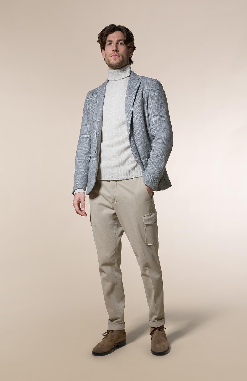 Seventy Maglione collo alto in mouliné - Col. Neutro Consegna Veloce