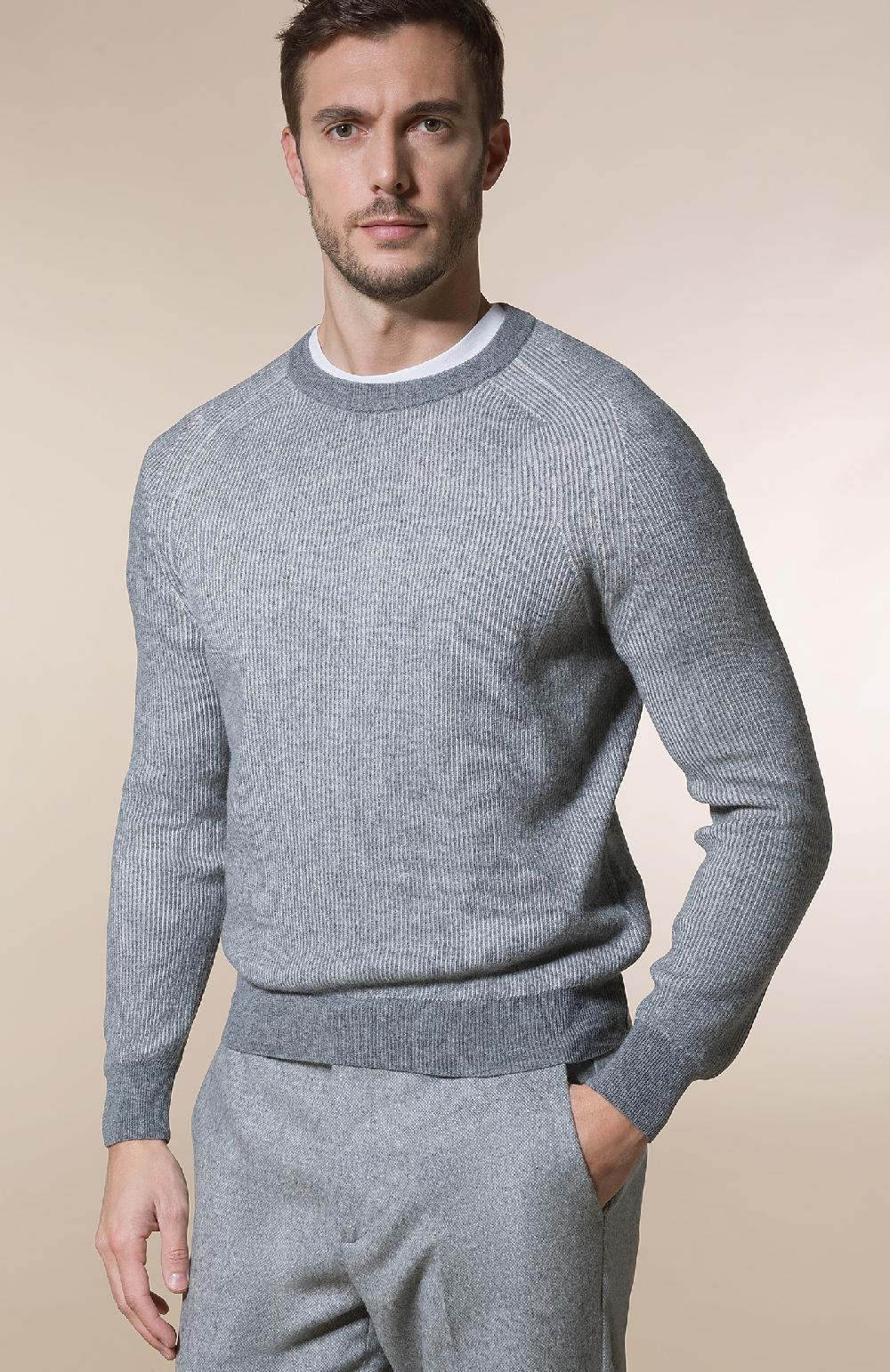 Seventy Maglioncino girocolla costa inglese - Col. Grigio Shopping Online