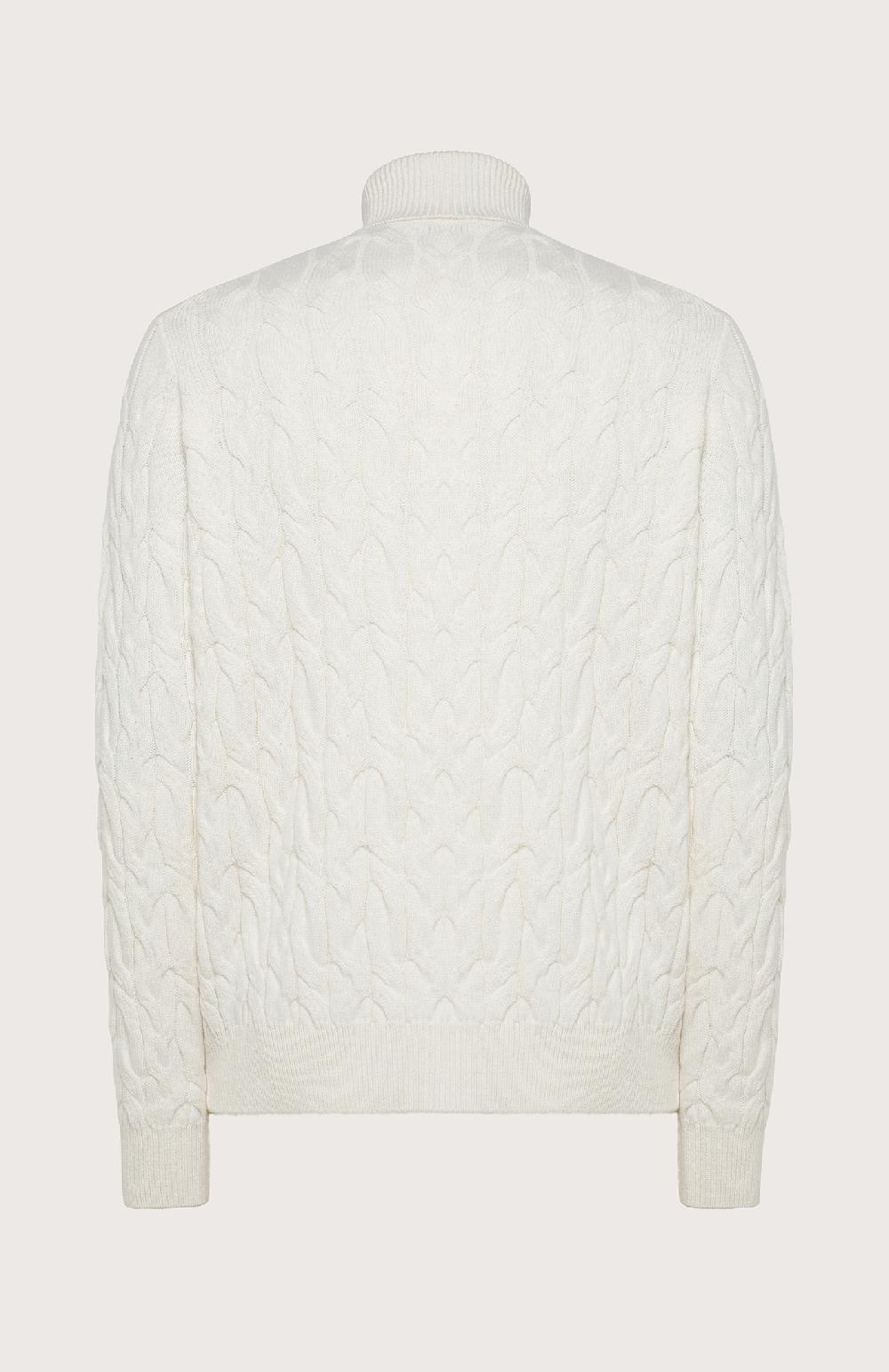 Seventy Maglione collo alto a treccia alternata - Col. Neutro Prezzo Ridotto