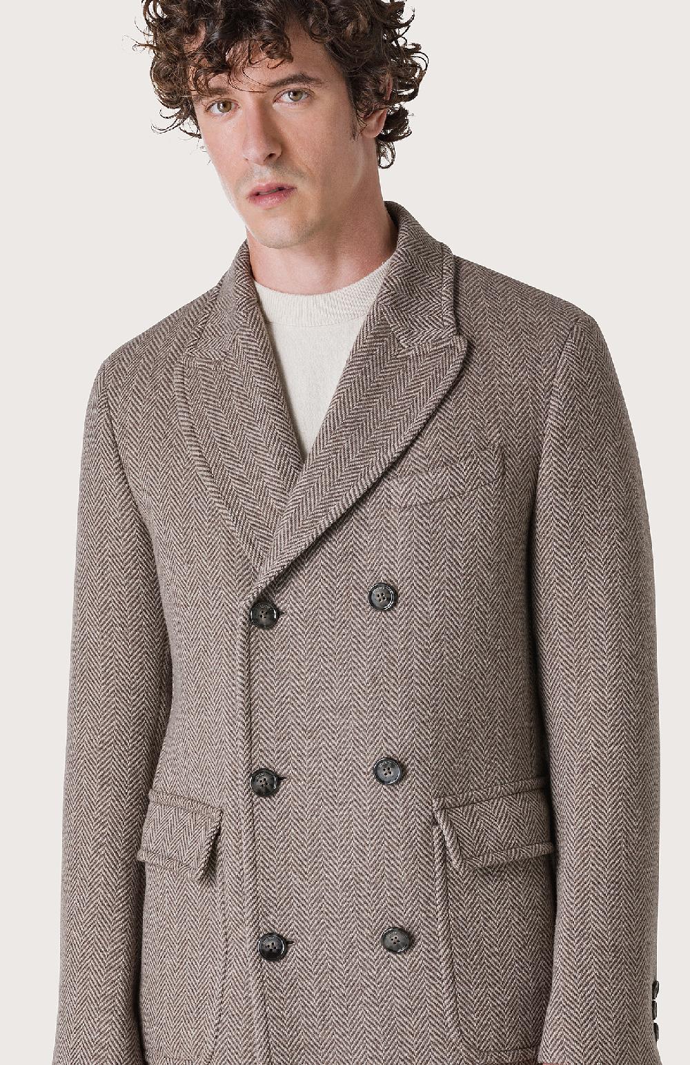 Seventy Cappotto doppiopetto con resca - Col. Marrone Novità