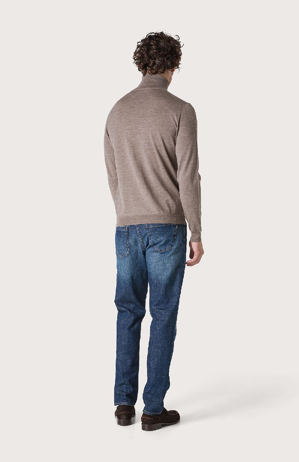 Seventy maglia dolcevita in rasato - Col. Marrone Outlet