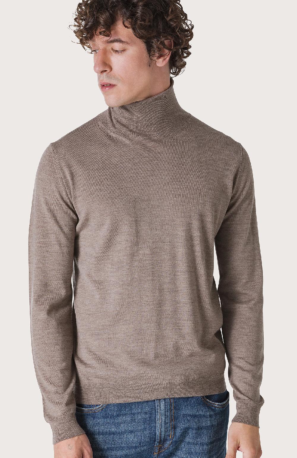 Seventy maglia dolcevita in rasato - Col. Marrone Outlet