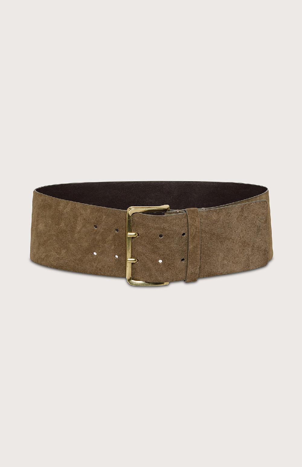 Seventy Cintura alta in suede - Col. Neutro Vendita Calda