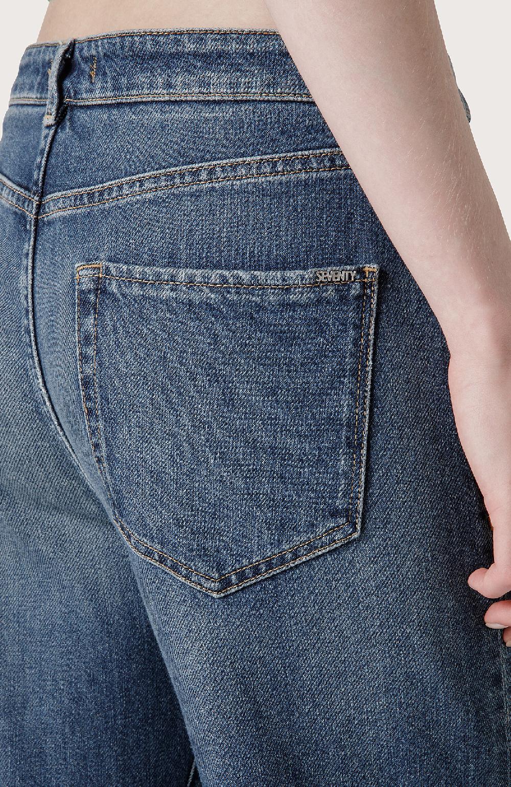 Seventy Pantalone denim a vita alta - Col. Blu Negozio