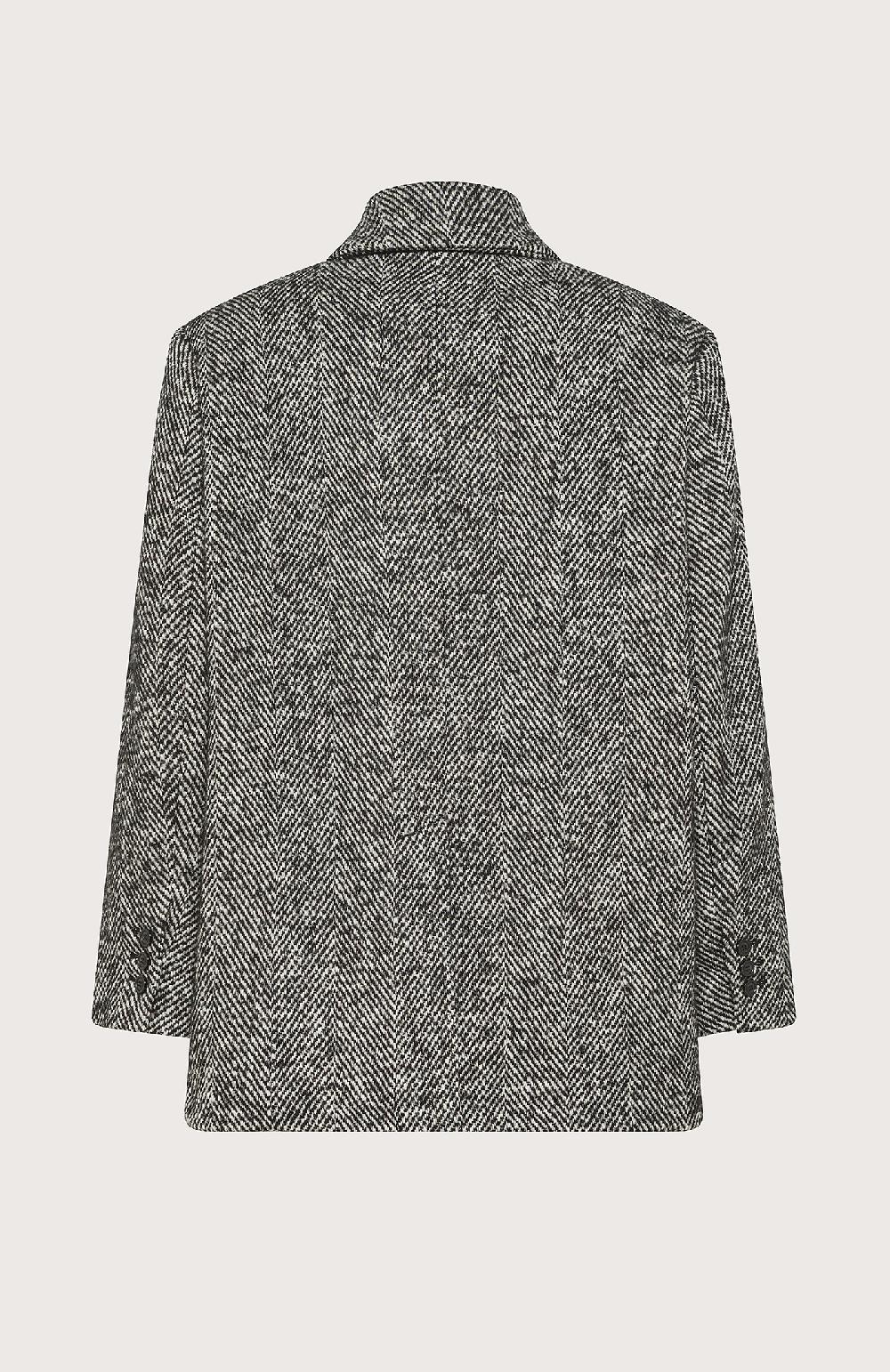 Seventy Cappotto doppiopetto corto in misto lana - Col. Nero In Linea