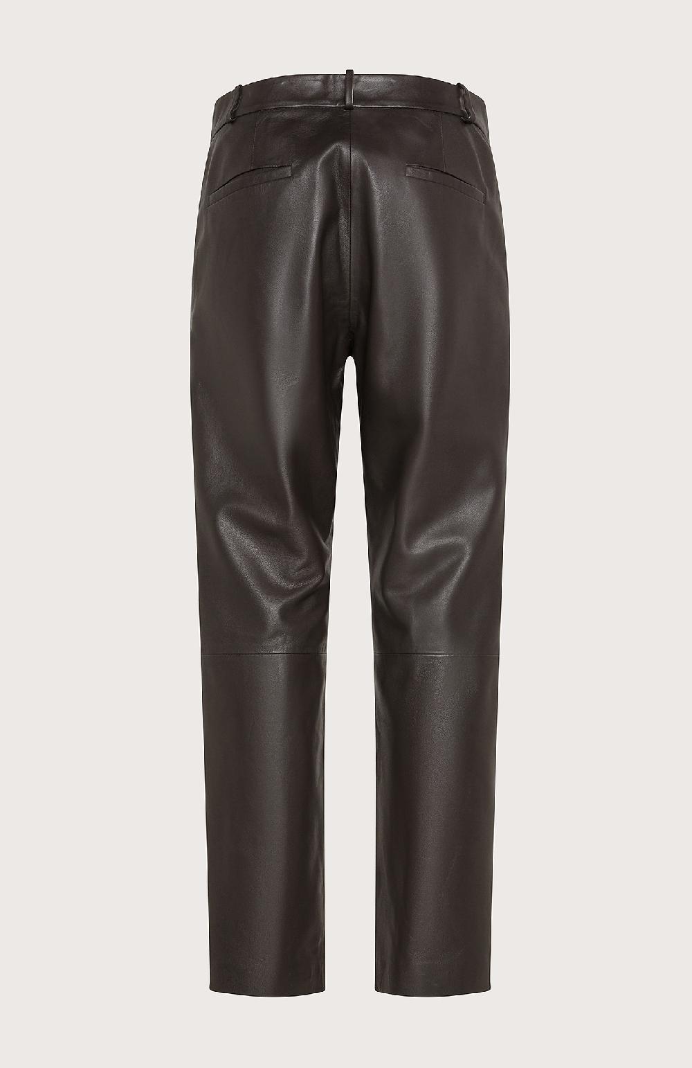 Seventy Pantalone slim fit in nappa morbida - Col. Marrone Consegna Veloce