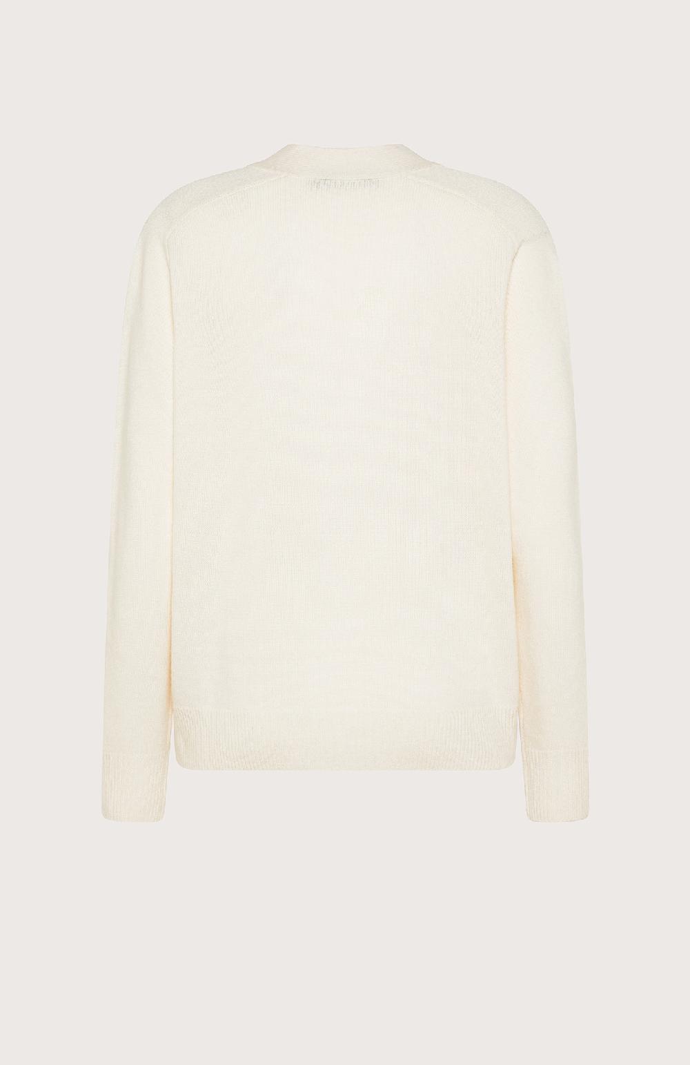 Seventy Cardigan lungo con scollo a V in lana cashmere - Col. Neutro Fino Al -60%