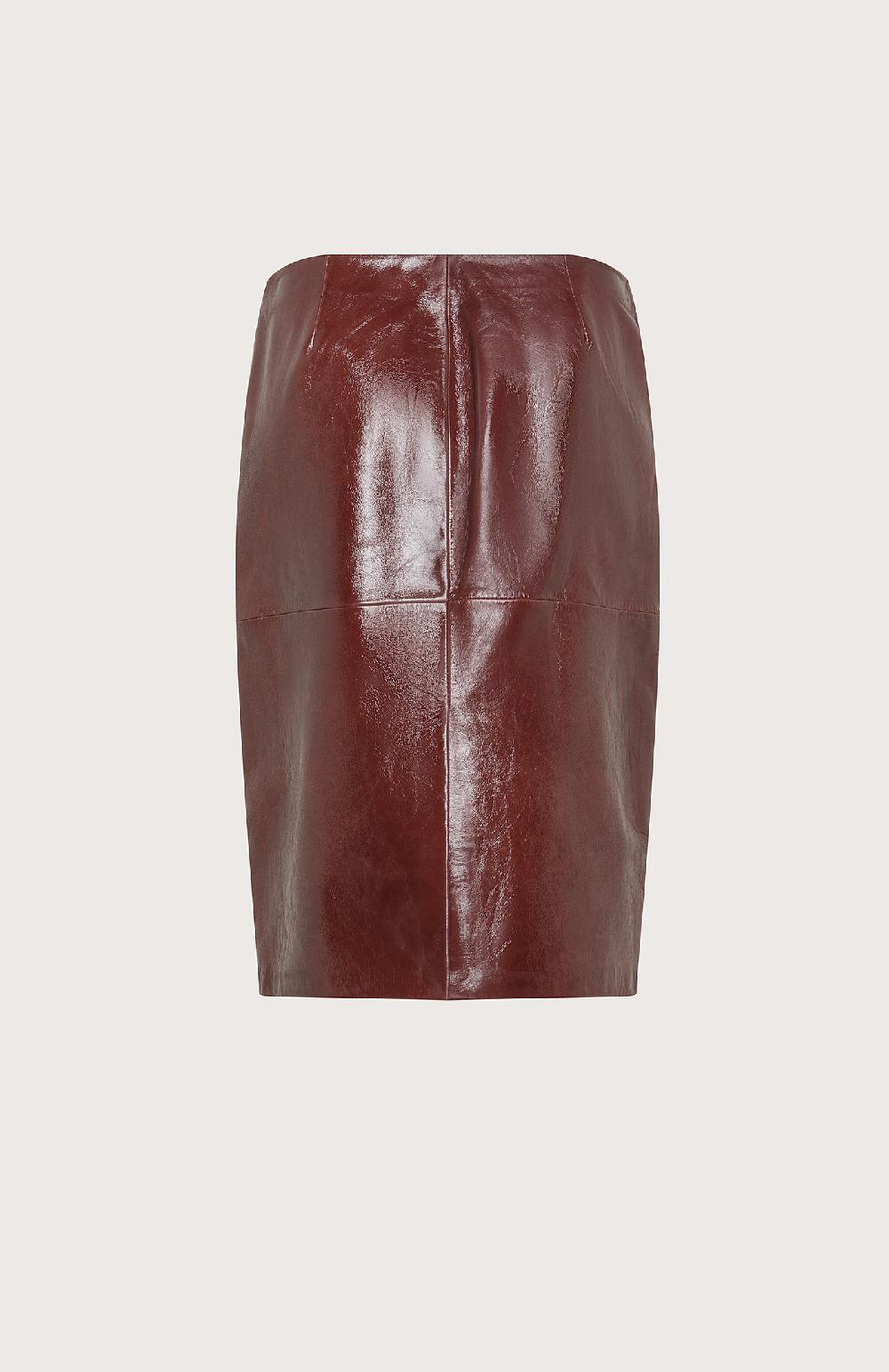 Seventy Gonna tubino in pelle effetto vintage - Col. Marrone Shopping Online