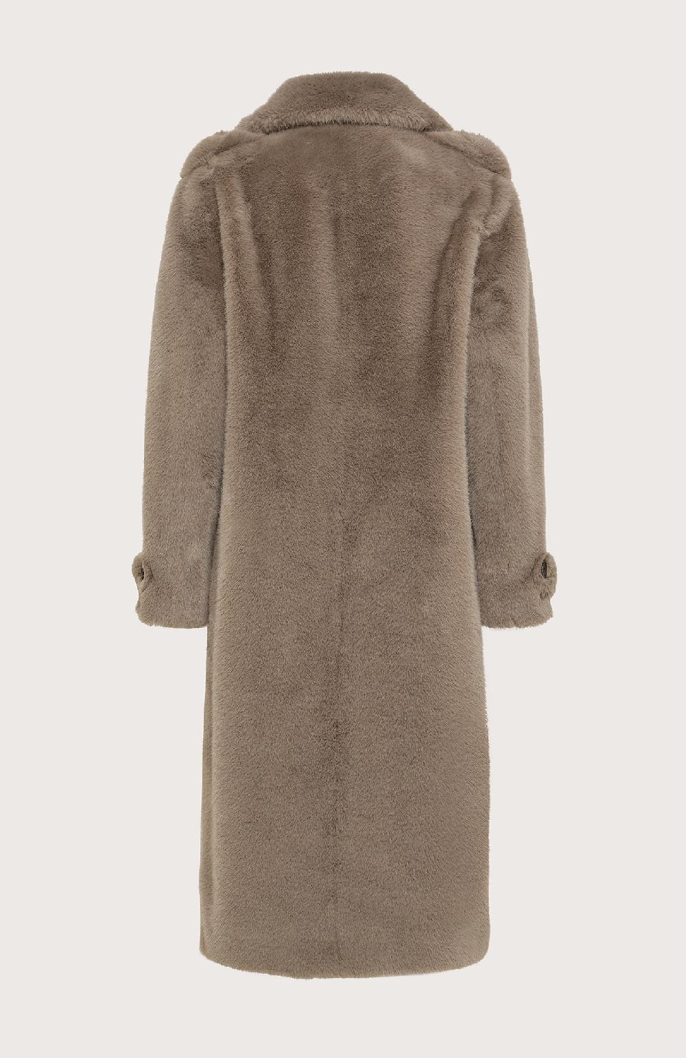 Seventy Cappotto in ecopelliccia - Col. Grigio Saldi Di Fabbrica