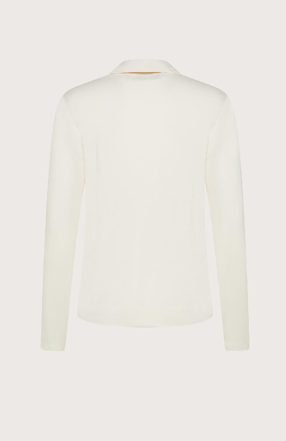 Seventy Polo bimateriale con scollo a V incrociato - Col. Neutro Shopping Online