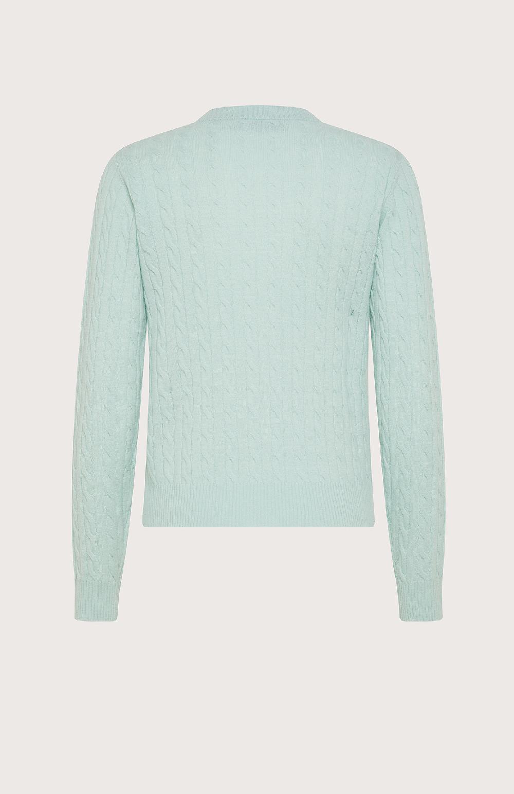Seventy Maglione slim fit girocollo a trecce - Col. Verde Saldi