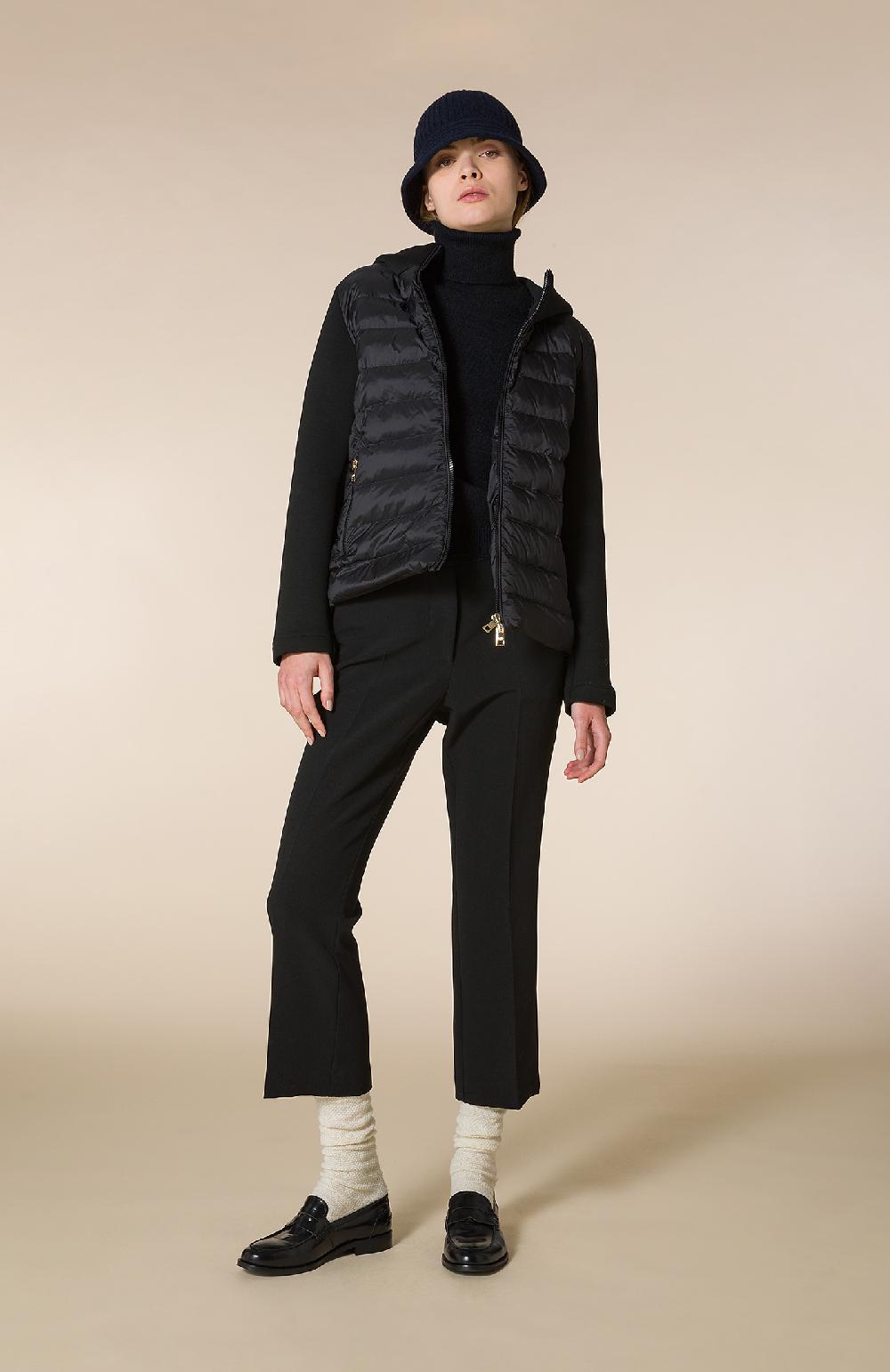 Seventy Pantalone zampetta in tecnico bielastic. - Col. Nero Vendita Economica