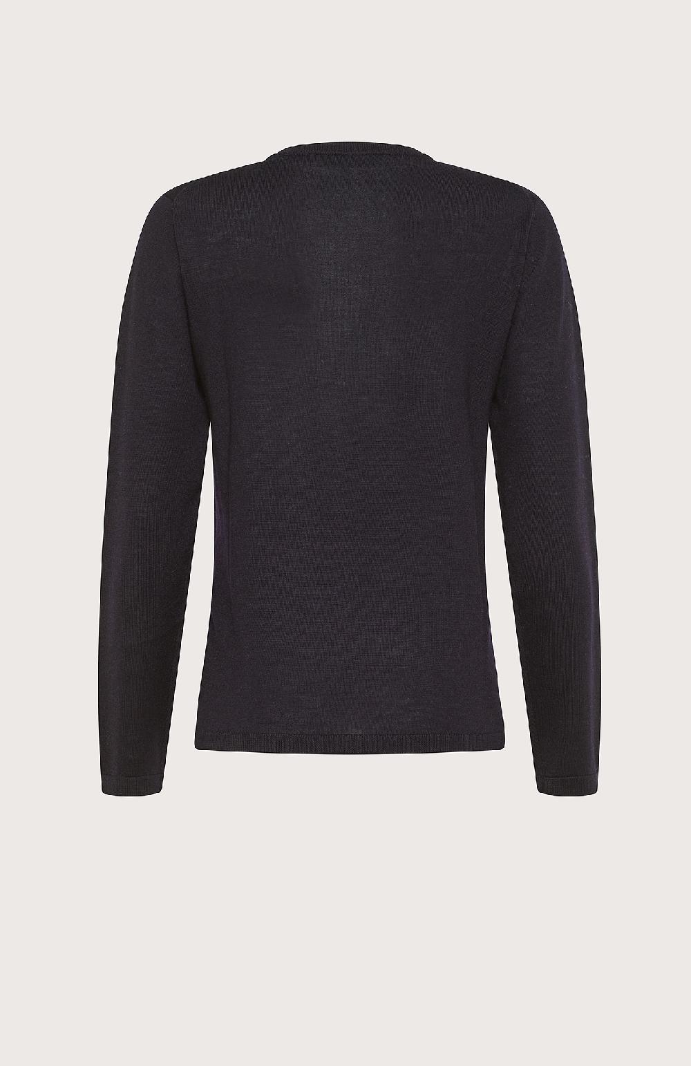 Seventy Maglioncino girocollo in lana merinos f.19 - Col. Blu Saldi Di Fabbrica