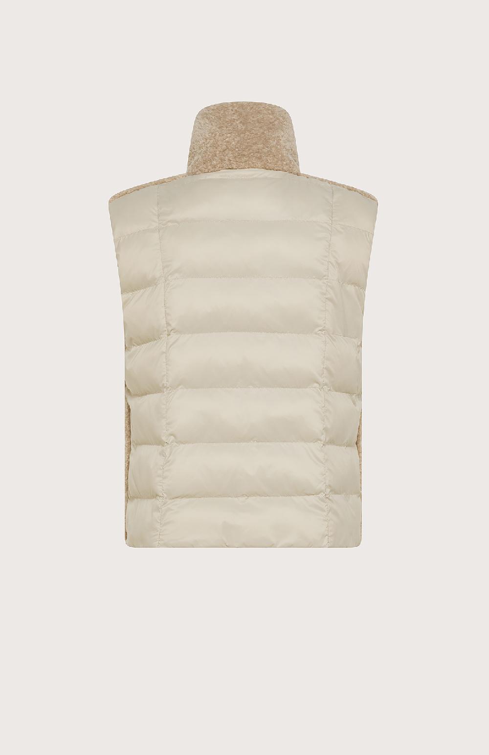 Seventy Gilet smanicato in ecopelliccia con retro in piumino - Col. Neutro Italia