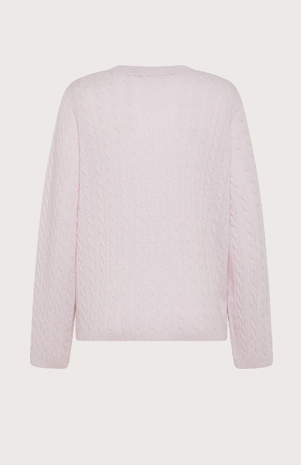 Seventy Maglione girocollo a trecce in 100% lana - Col. Rosa Vendita