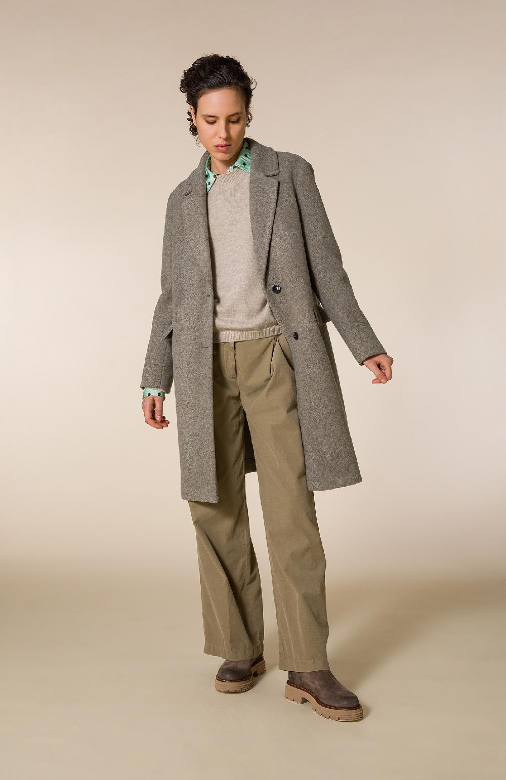 Seventy Pantalone a vita alta in velluto - Col. Neutro Promozione
