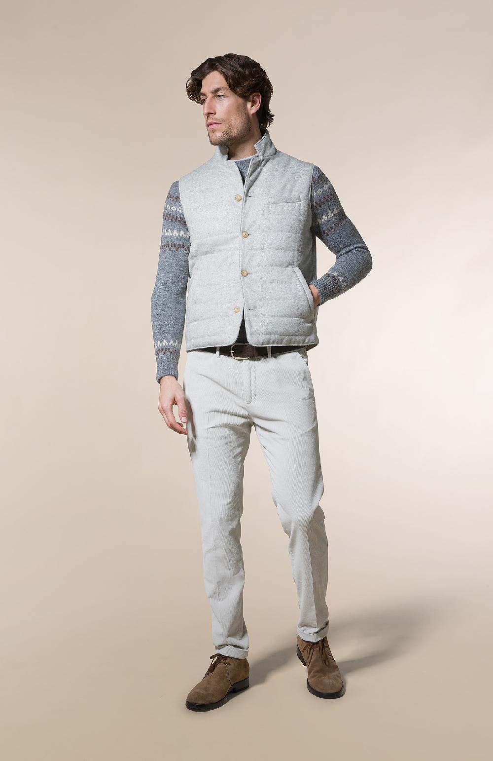 Seventy Maglione girocollo in jacquard misto lana - Col. Grigio Prezzo Ridotto
