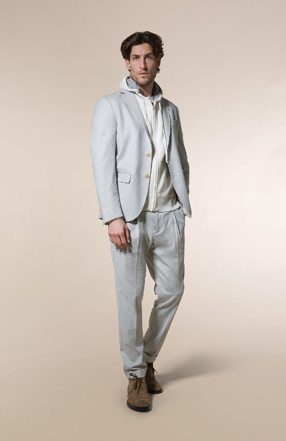 Seventy Giacca monopetto in flanella cardata monostretch - Col. Grigio Convenienza