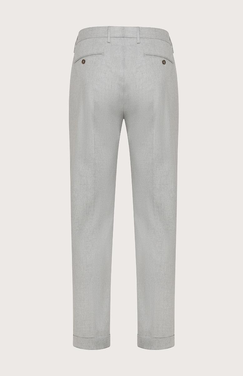 Seventy Pantalone chino in flanella cardata mono-stretch - Col. Grigio Novità