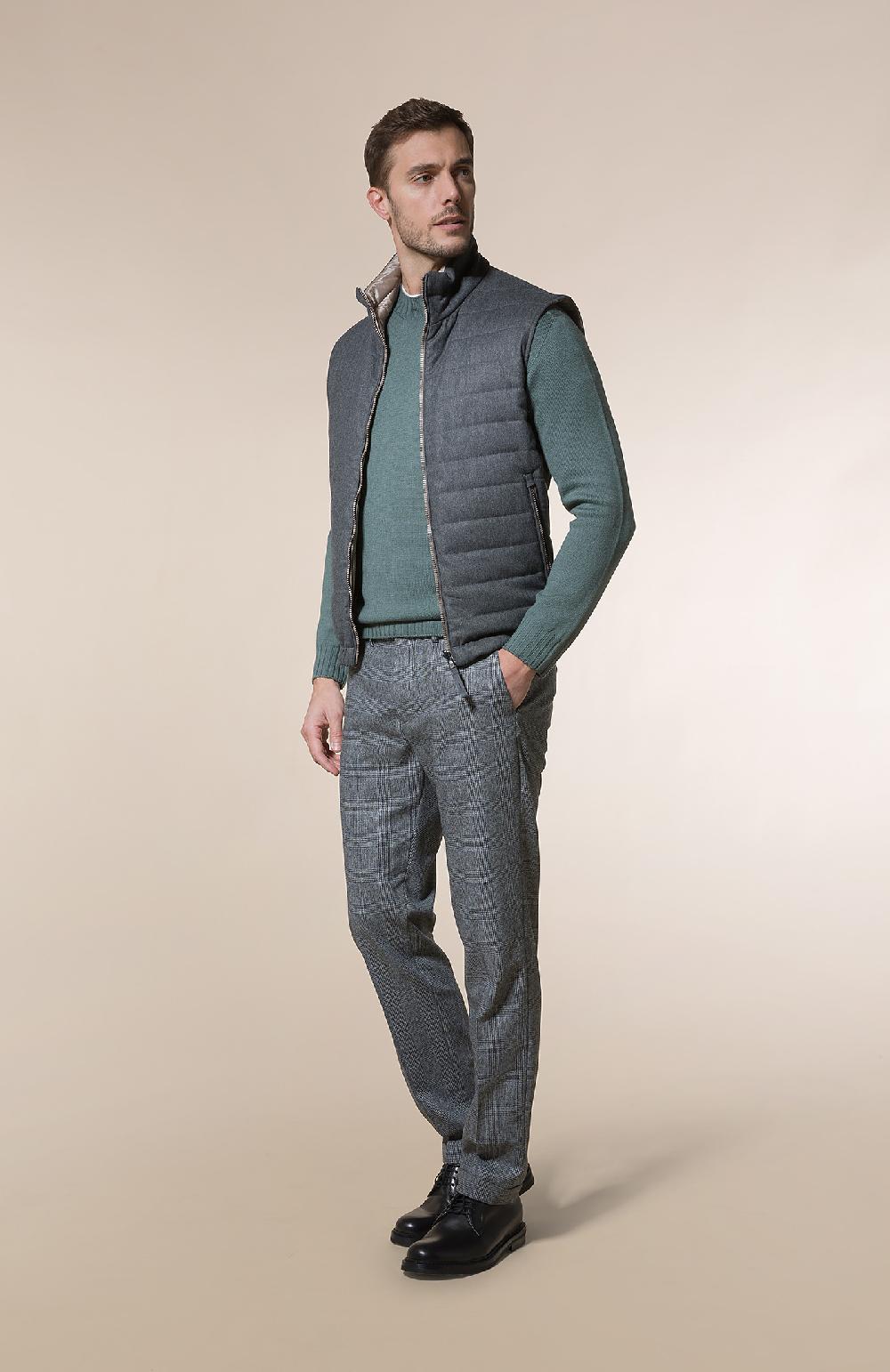 Seventy Pantalone chino in galles misto lana - Col. Grigio Economico