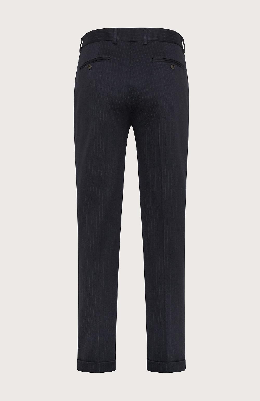 Seventy Pantalone con coulisse in punto stoffa gessato - Col. Blu In Vendita