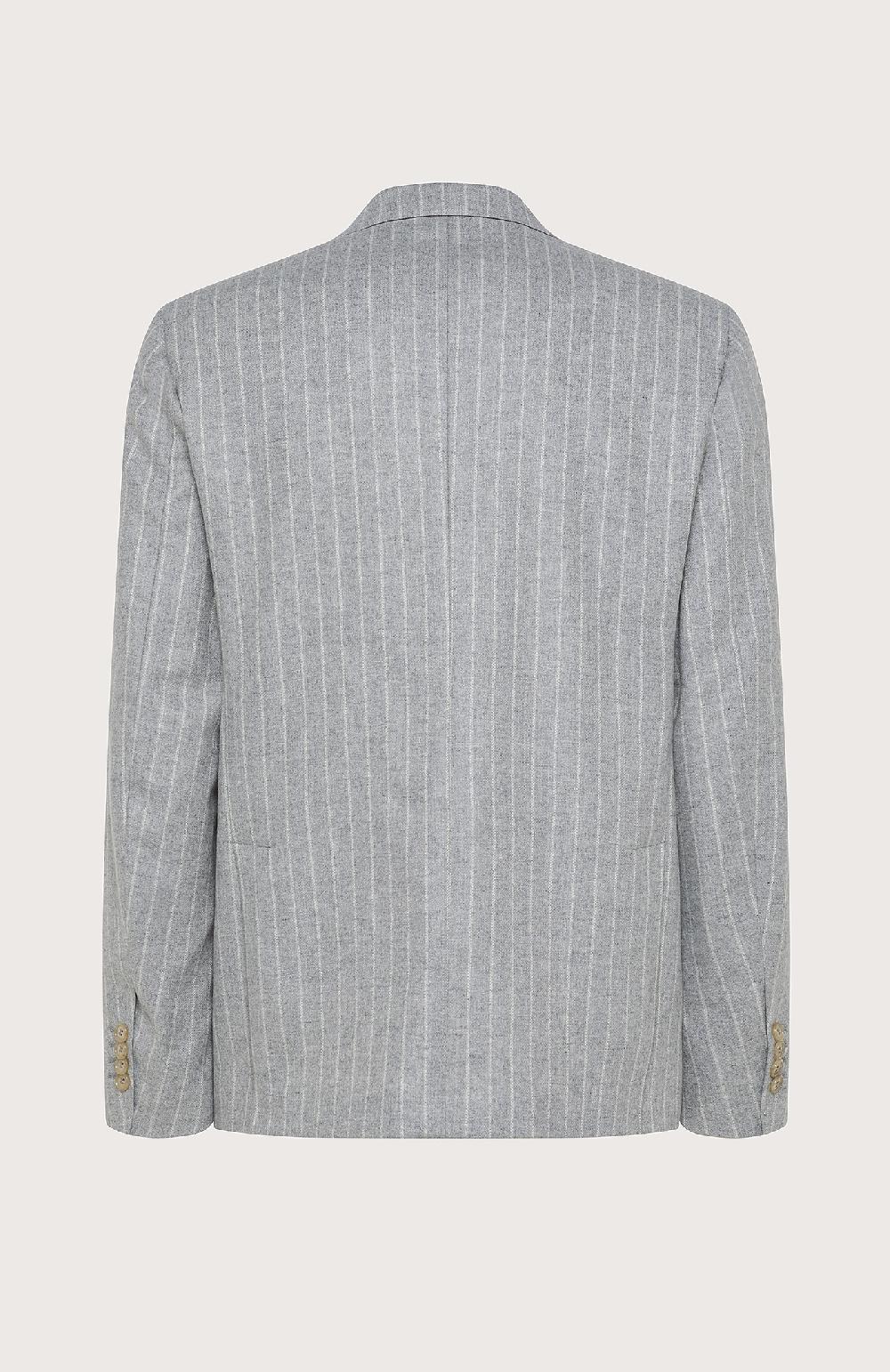 Seventy Giacca monopetto in gessato cardato misto lana - Col. Grigio Offerte