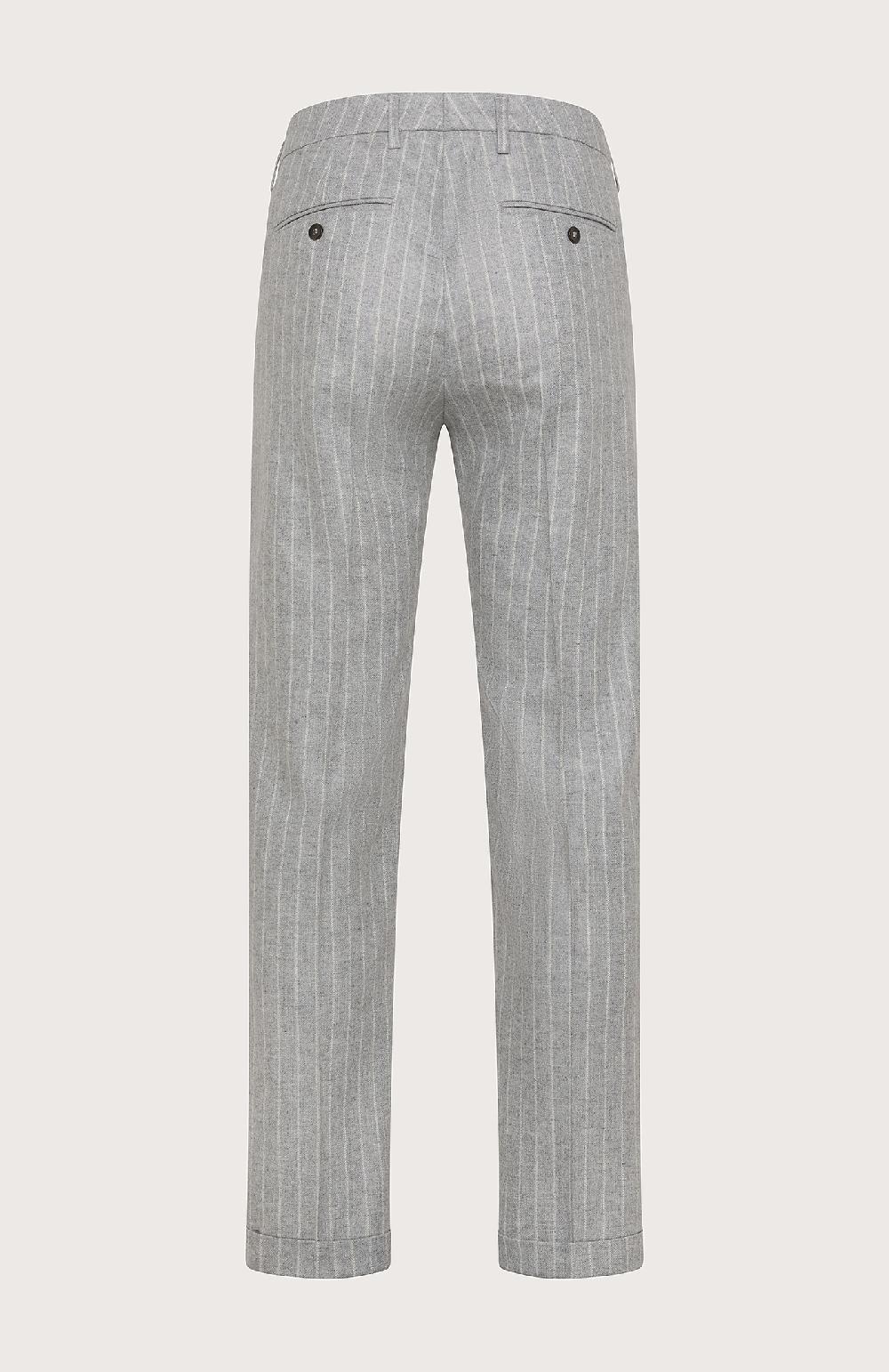 Seventy Pantalone chino in gessato cardato misto lana - Col. Grigio Hotsell
