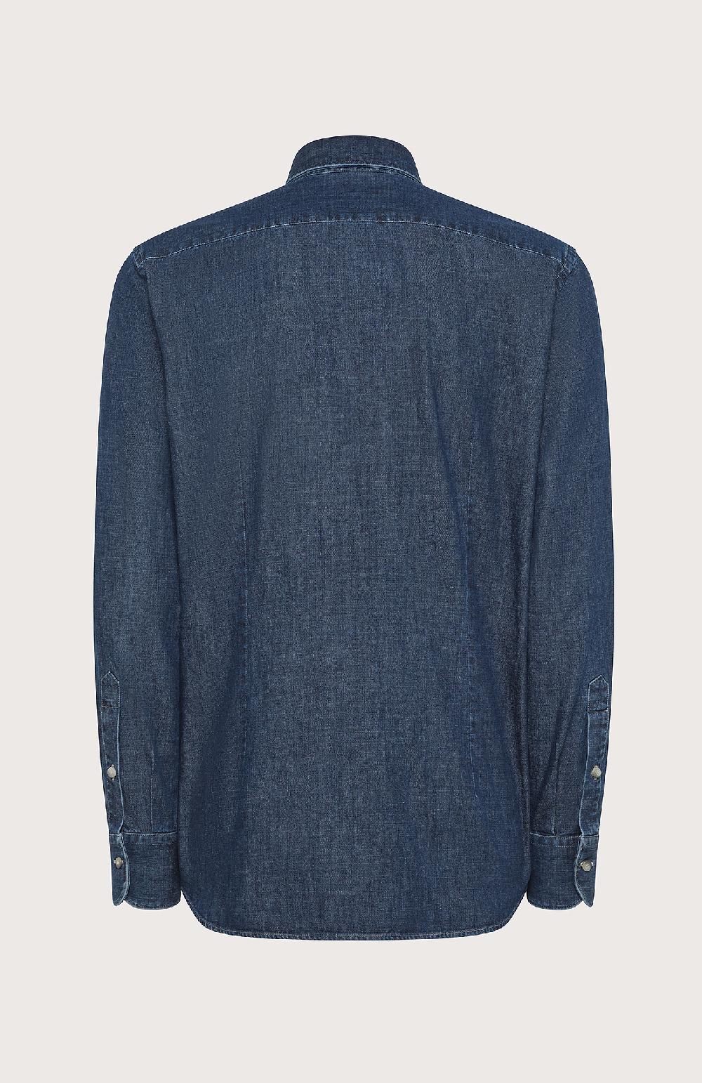 Seventy Camicia regular fit realizzata in blue denim washed - Col. Blu 2025
