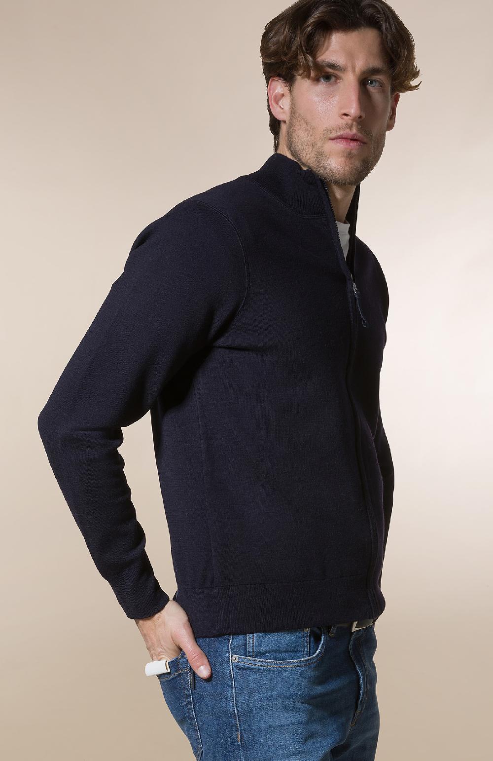 Seventy Maglioncino collo alto e zip frontale - Col. Blu Soddisfazione Garantita