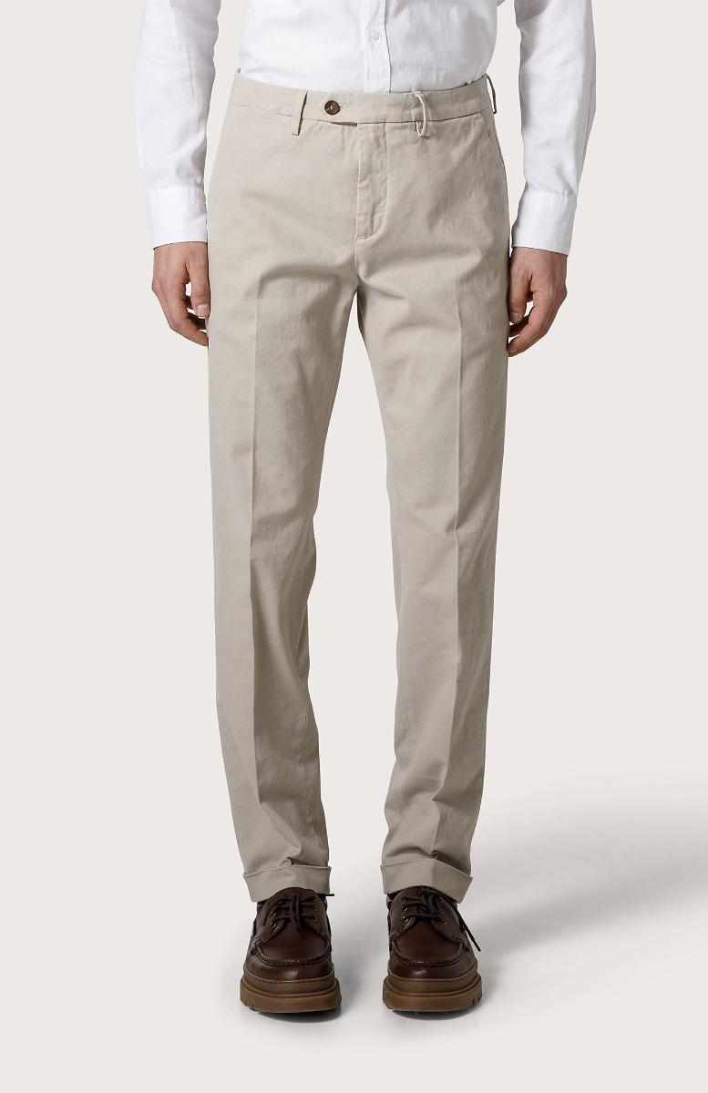 Seventy Pantalone chino in gabardina - Col. Bianco Fino Al -60%