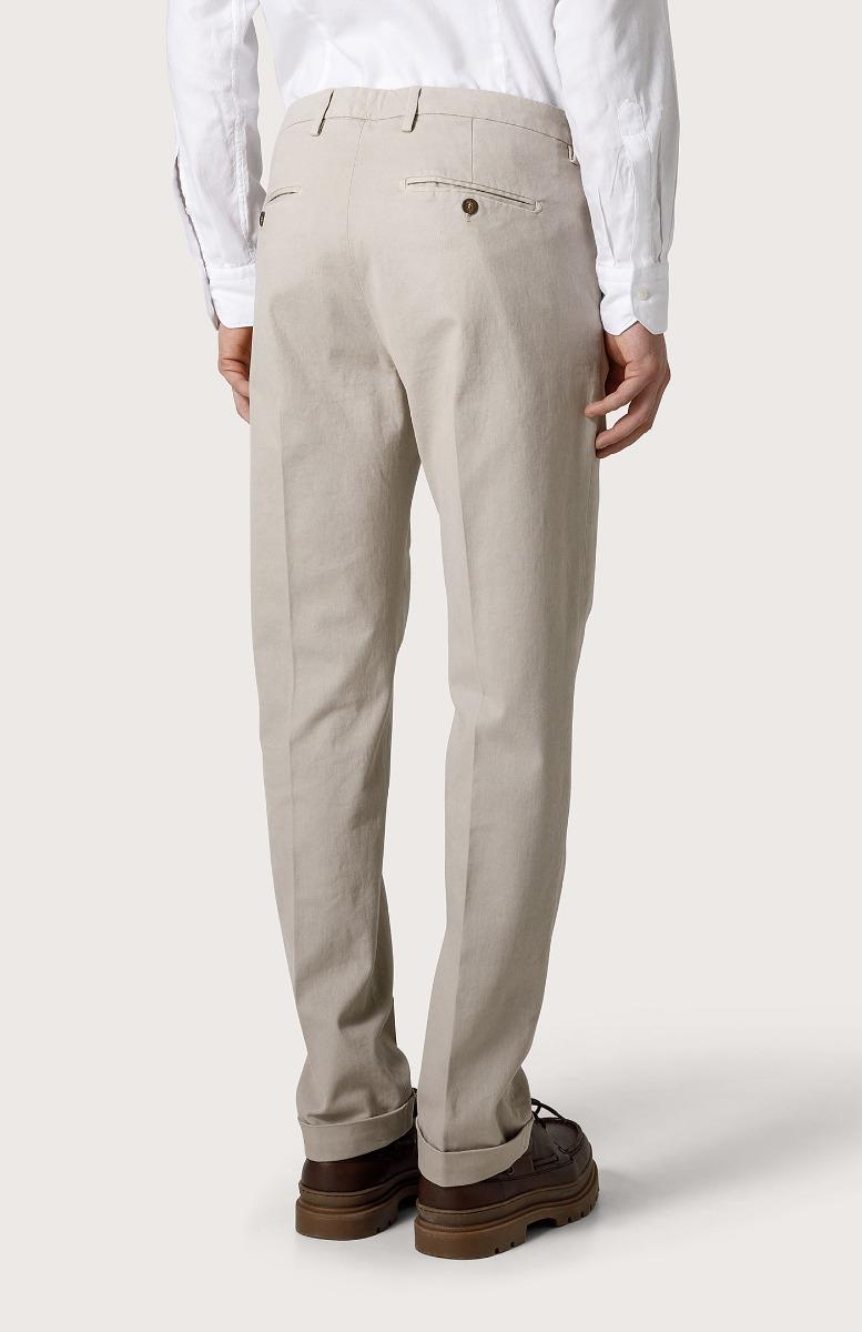 Seventy Pantalone chino in gabardina - Col. Bianco Fino Al -60%