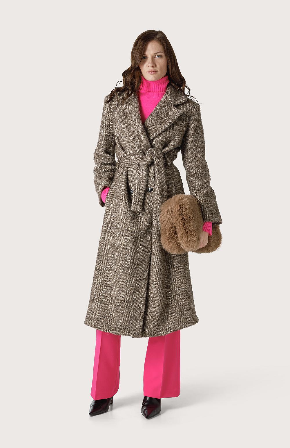 Seventy Cappotto spinato - Col. Marrone Sconto