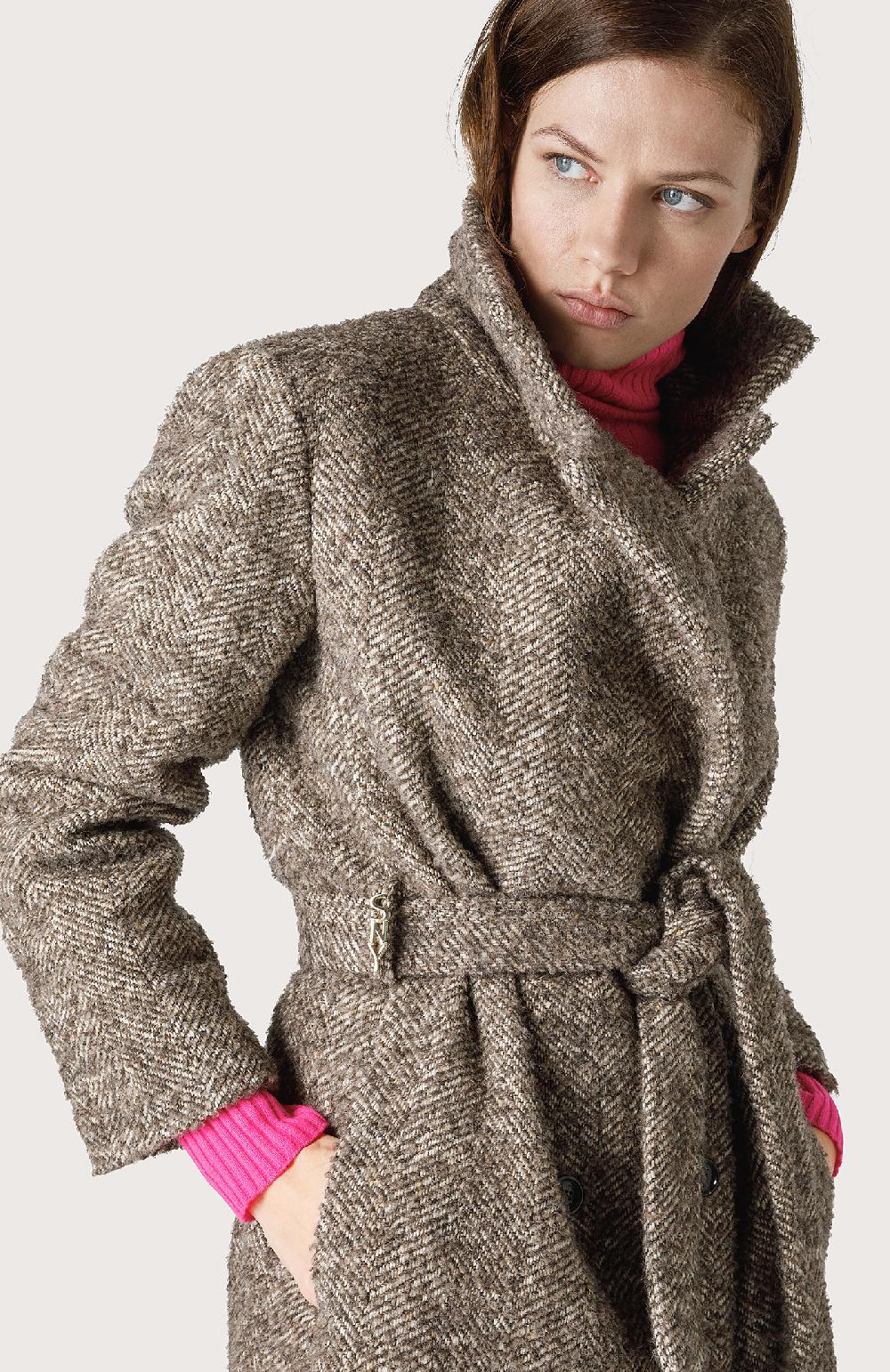 Seventy Cappotto spinato - Col. Marrone Sconto