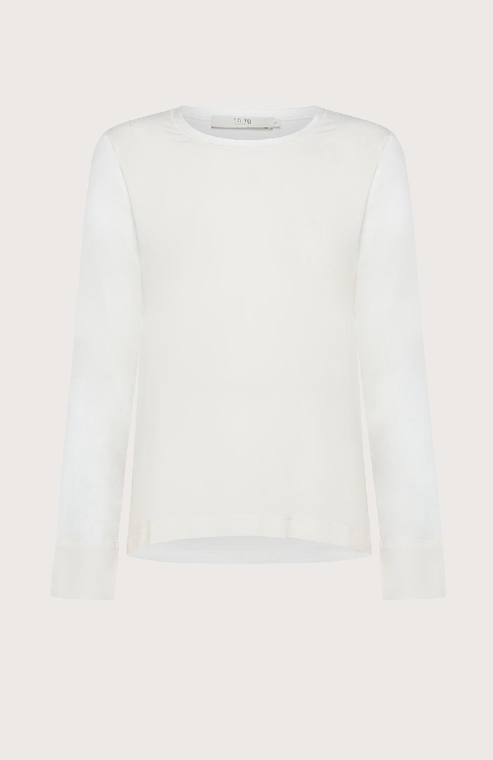 Seventy T-shirt maniche lunghe - Col. Bianco Offerta