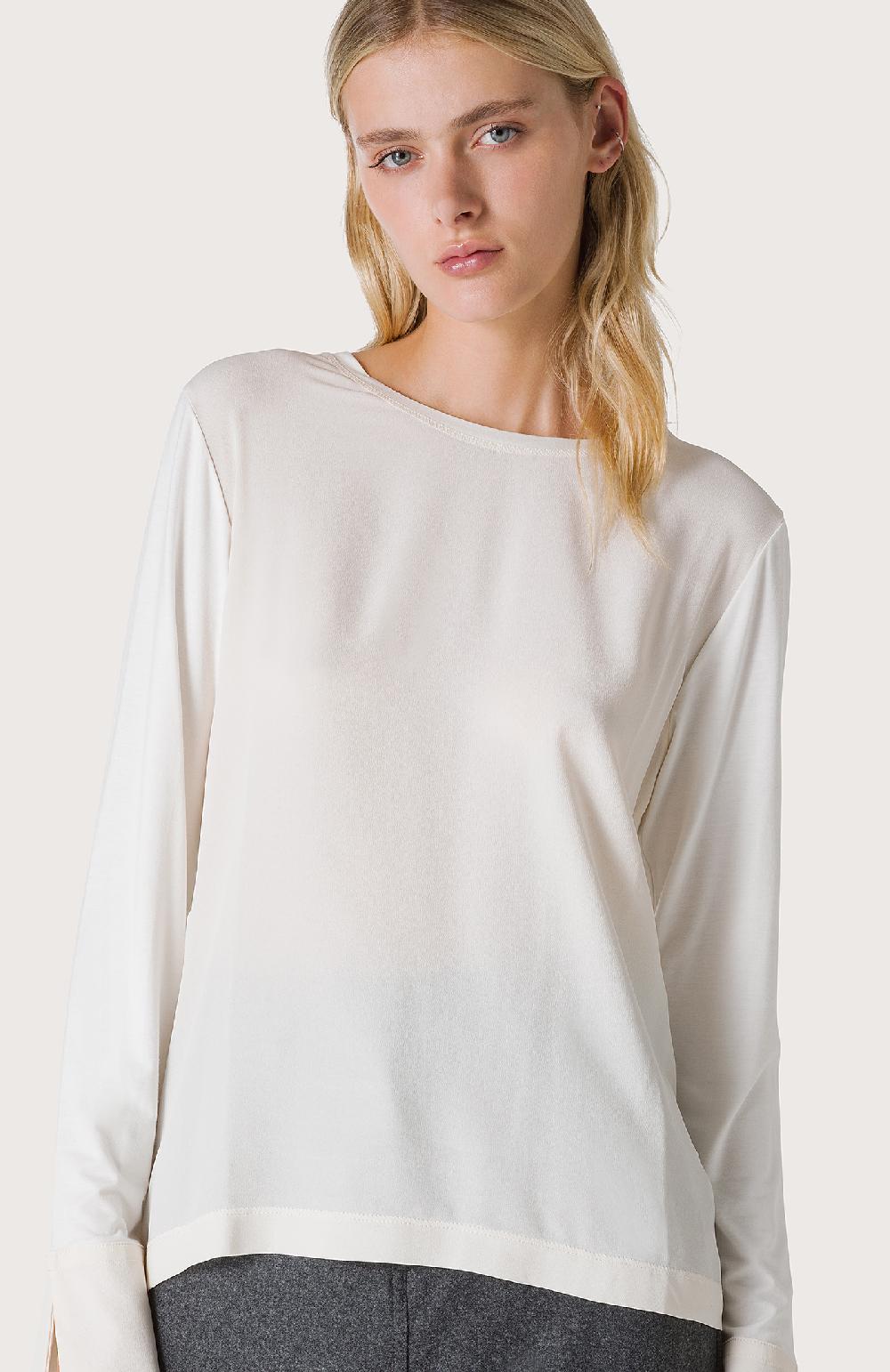 Seventy T-shirt maniche lunghe - Col. Bianco Offerta