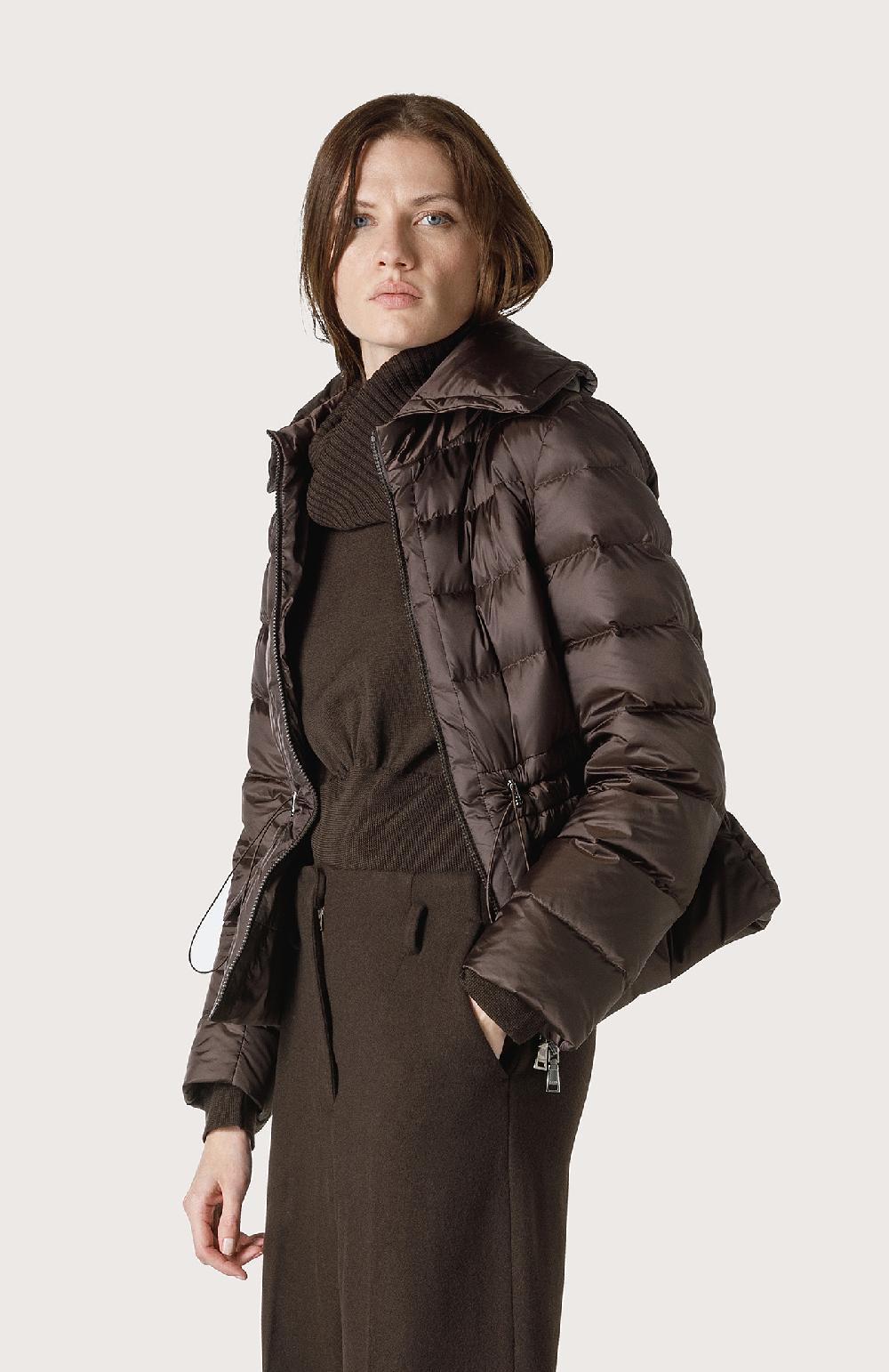 Seventy Piumino corto a collo ampio - Col. Marrone Outlet